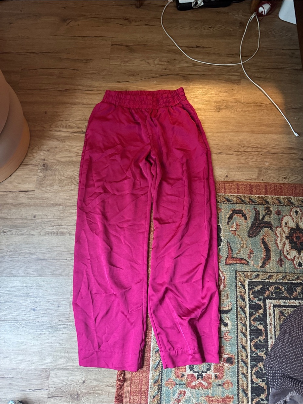 Target satin Pink Elastic Waist Casual Pants